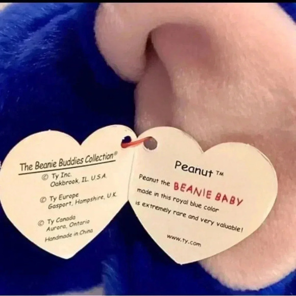 RARE Peanut The Elephant Beanie Baby - Picture 2 of 5